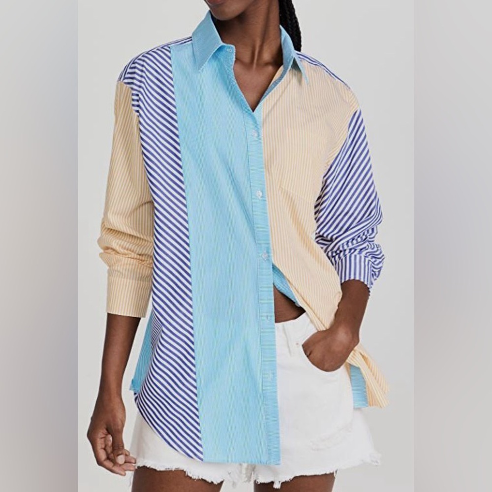 Solid & Striped The Oxford Tunic Mixed Stripe Size Medium